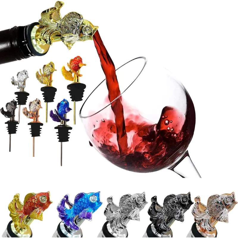 fish wine pourer