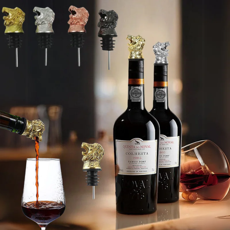 lion shape wine pourer