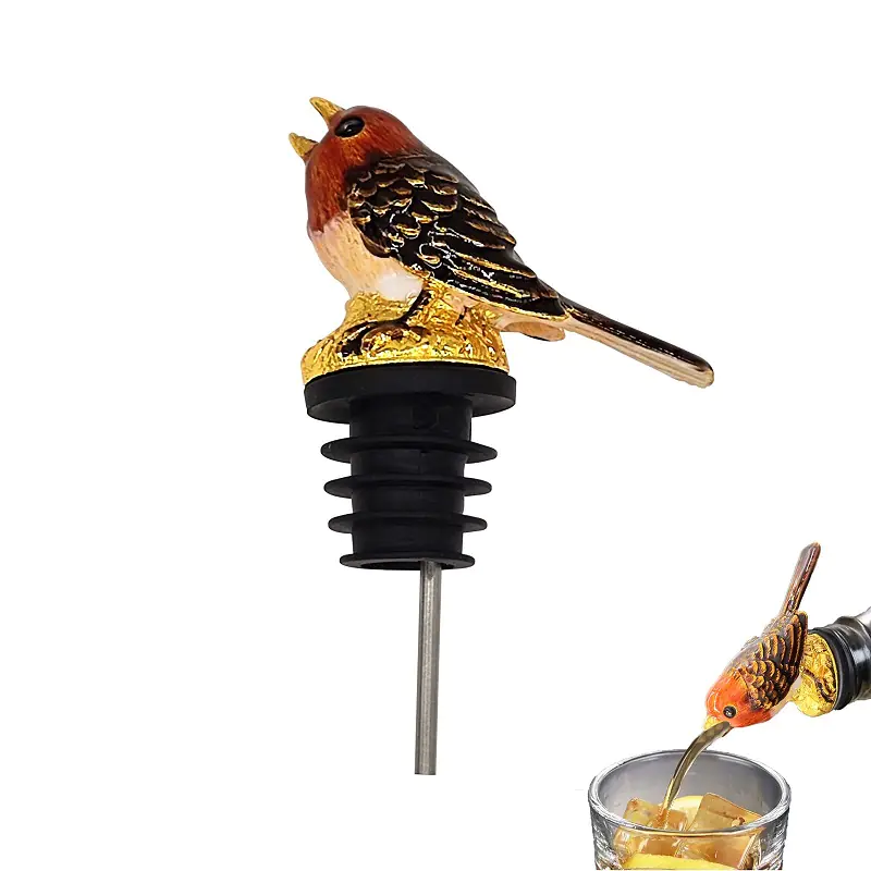 bird shape metal wine pourer customize