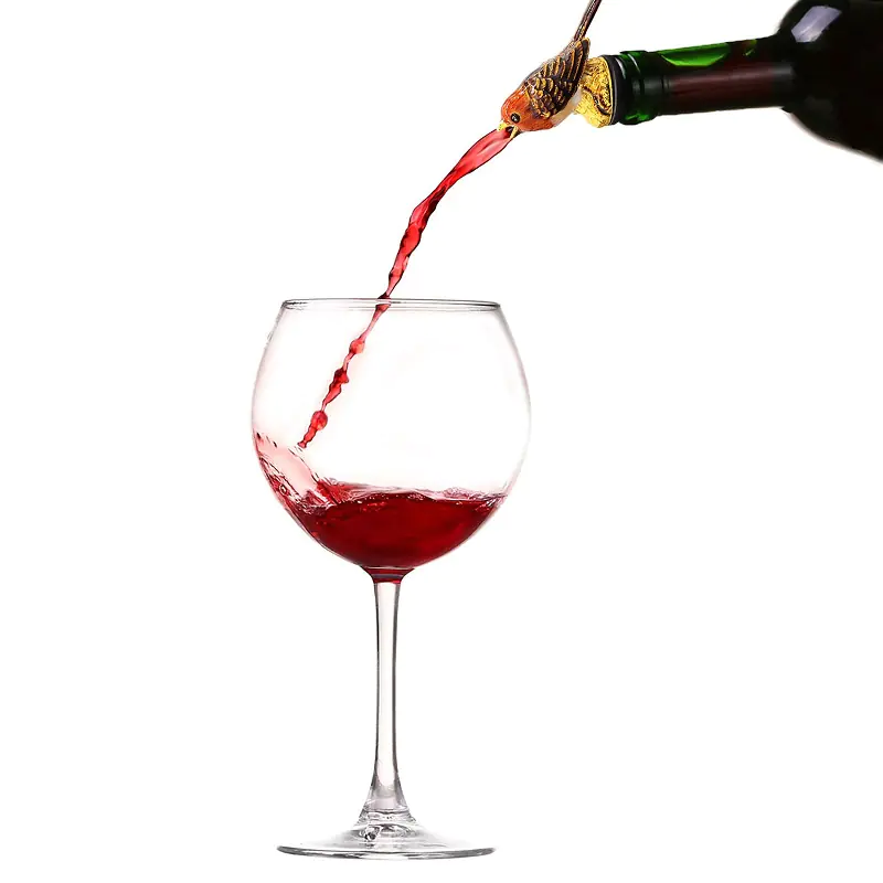 bird shape metal wine pourer