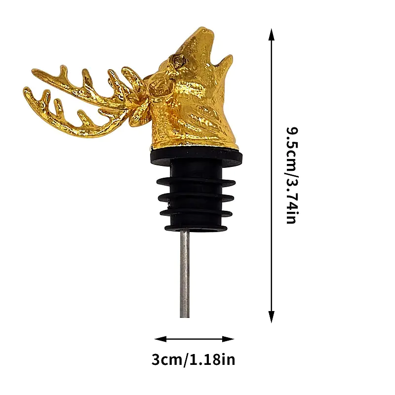 Deer Shape Wine Aerator Pourer with size