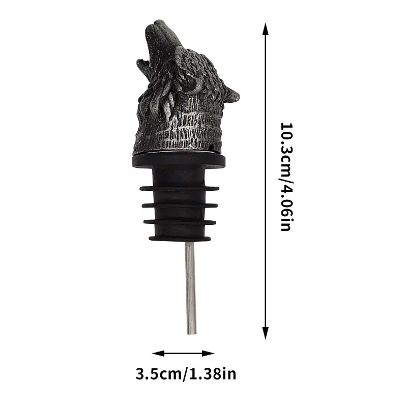Wolf Head Wine Aerator Pourer Spout with size