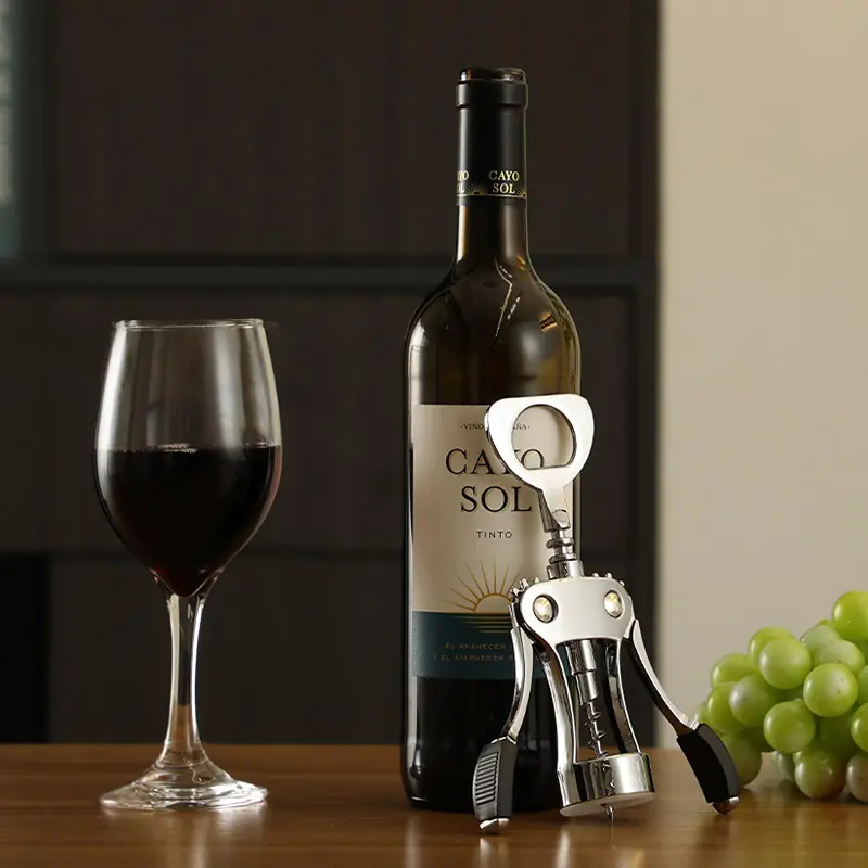 Silver opener for wine