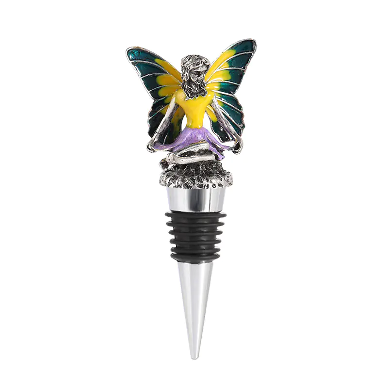 Angel Butterfly Girl Metal Wine Bottle Stopper