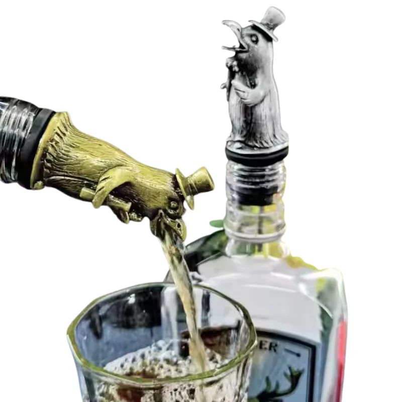 penguin shape wine pourer